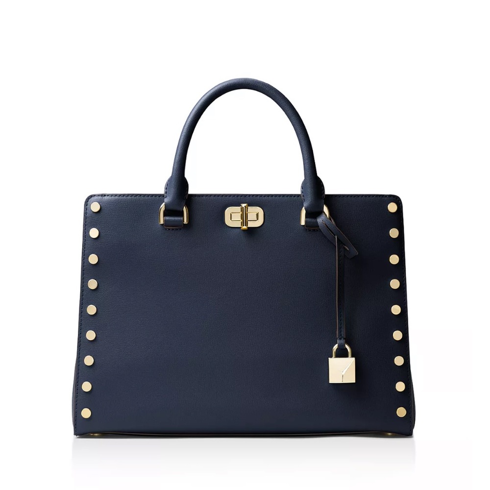 Michael Kors Sylvie Stud Leather Satchel Bag
